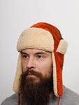 Шапка STETSON арт. 9291108 BOMBER CAP CORDUROY STETSON FREESTYLE (оранжевый / коричневый)